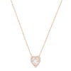 Sparkling Dance Heart Gold Tone Necklace 1