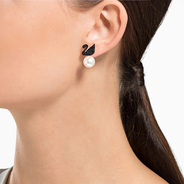 Swarovski Iconic Swan Pierced Earring Jackets 4